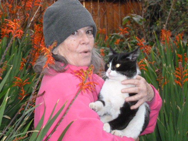 anita sands hernandez and her fave cat, Sparkey