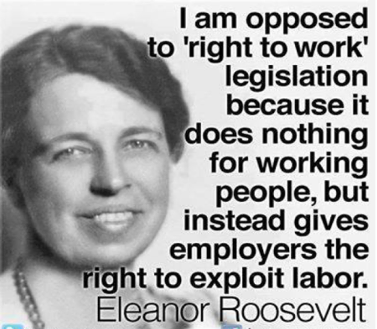 eleanor roosevelt pro-union quote